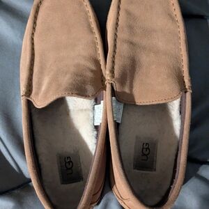 UGG Tan Suede Slip-On Loafers